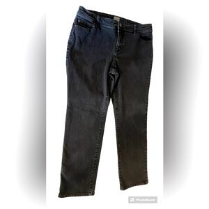 Additions by Chico’s straight leg black denim jeans
